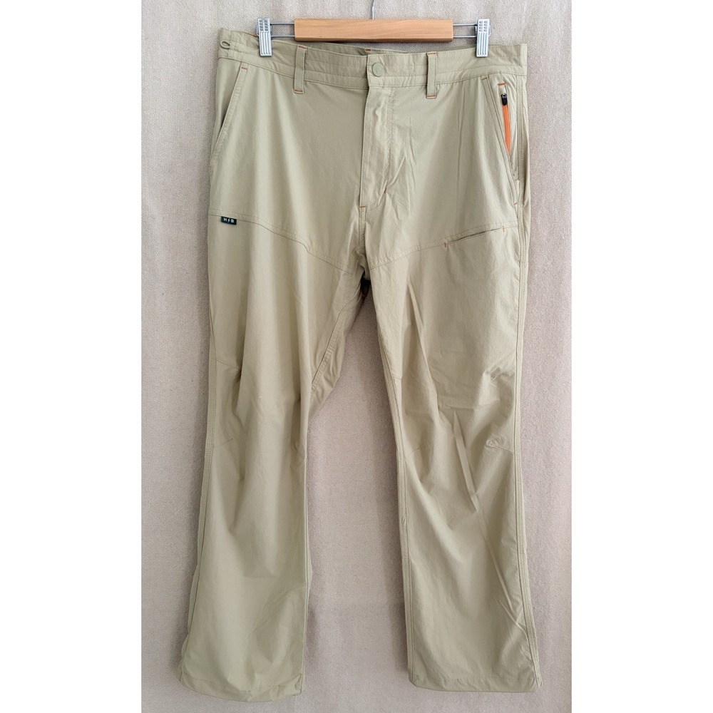 Howler Brothers Shoalwater Tech Pants Mens 36X30 Beige Stretch Fishing Hiking
